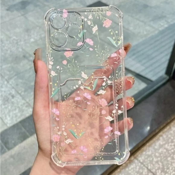 ⚠️Clearance🌟iPhone 12/Pro/Pro Max Floral Phone Case With Card Holder - Picture 3 of 4